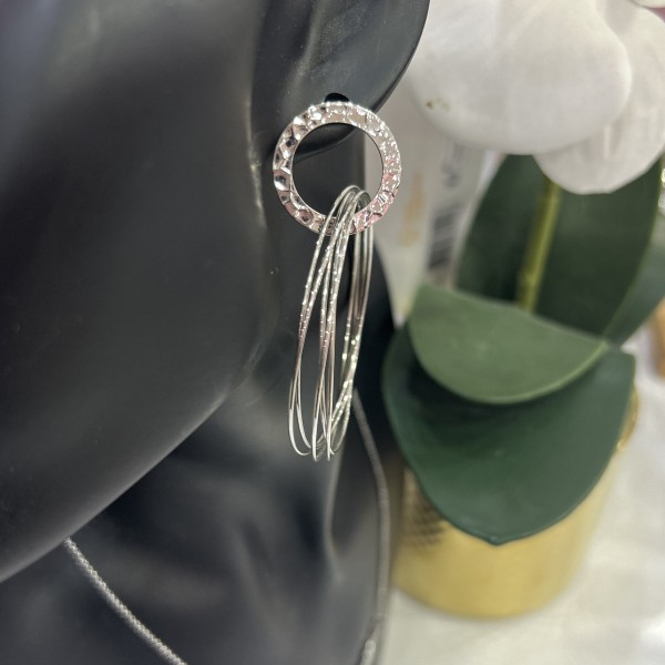 Boucles d'oreilles créoles ALMA acier inoxydable argent