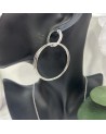 Boucles d'oreilles créoles ALMA acier inoxydable argent