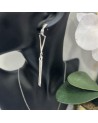 Boucles d'oreilles pendantes AURELIE acier inoxydable argent