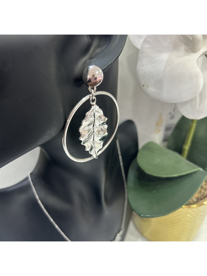 Boucles d'oreilles  ANONCIA acier inoxydable argent