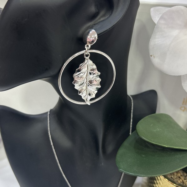 Boucles d'oreilles  ANONCIA acier inoxydable argent