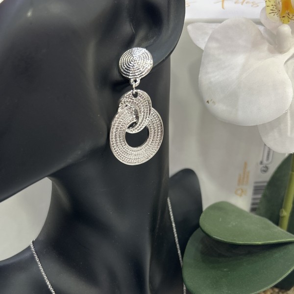Boucles d'oreilles ANA acier inoxydable argent
