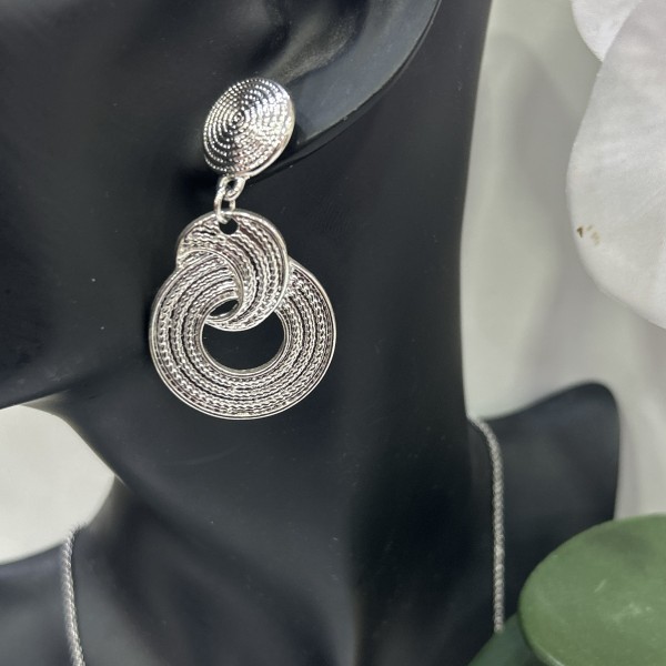 Boucles d'oreilles ANA acier inoxydable argent