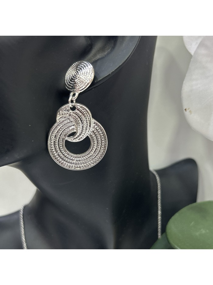 Boucles d'oreilles ANA acier inoxydable argent