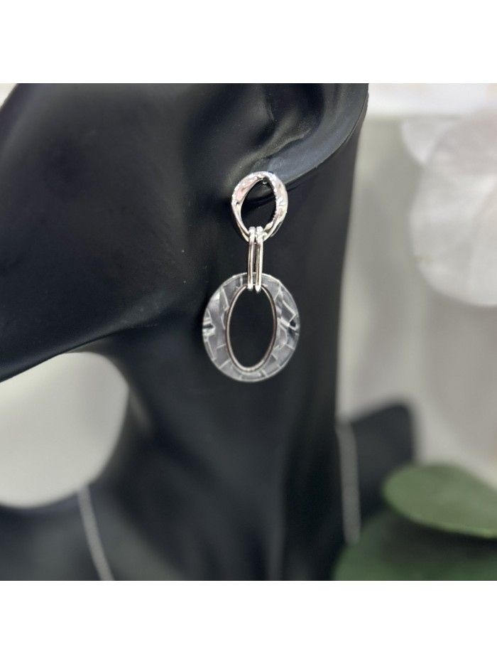 Boucles d'oreilles ANAIS acier inoxydable argent