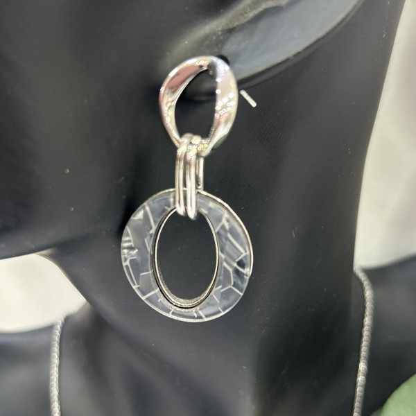 Boucles d'oreilles ANAIS acier inoxydable argent