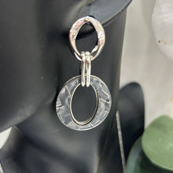 Boucles d'oreilles ANAIS acier inoxydable argent