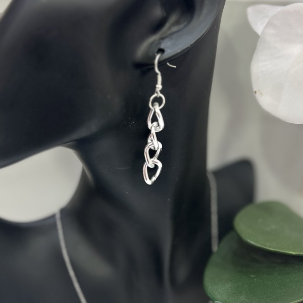 Boucles d'oreilles SOUMIA acier inoxydable argent