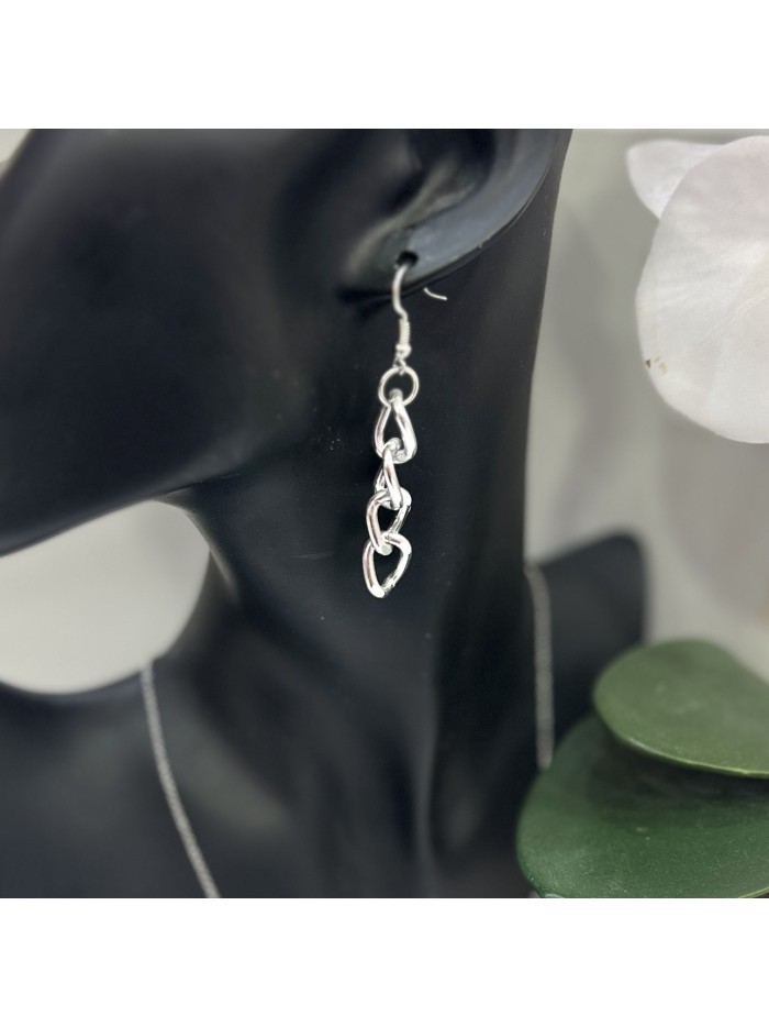 Boucles d'oreilles SOUMIA acier inoxydable argent