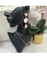 Boucles d'oreilles MONNAIE rose