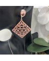 Boucles d'oreilles fantaisie rose