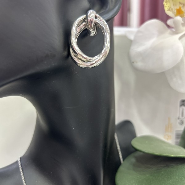 Boucles d'oreilles AMELIE acier inoxydable argent