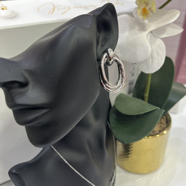 Boucles d'oreilles AMELIE acier inoxydable argent