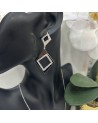 Boucles d'oreilles  ELINA  acier inoxydable argent