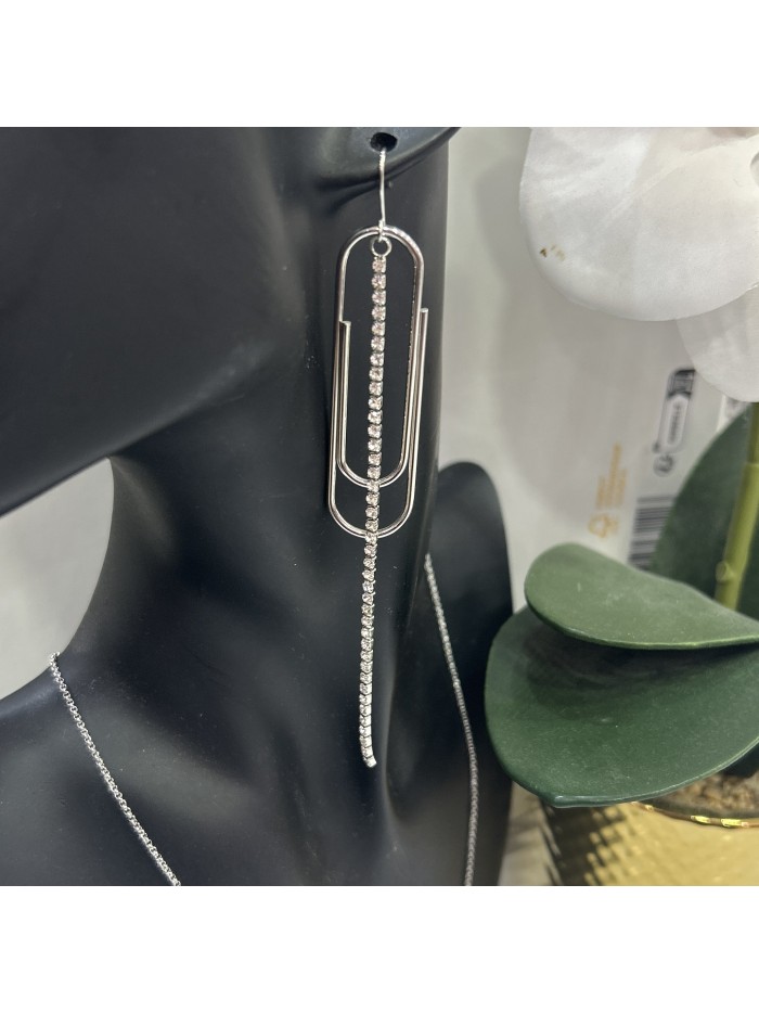 Boucles d'oreilles  ESTREILLA  acier inoxydable argent