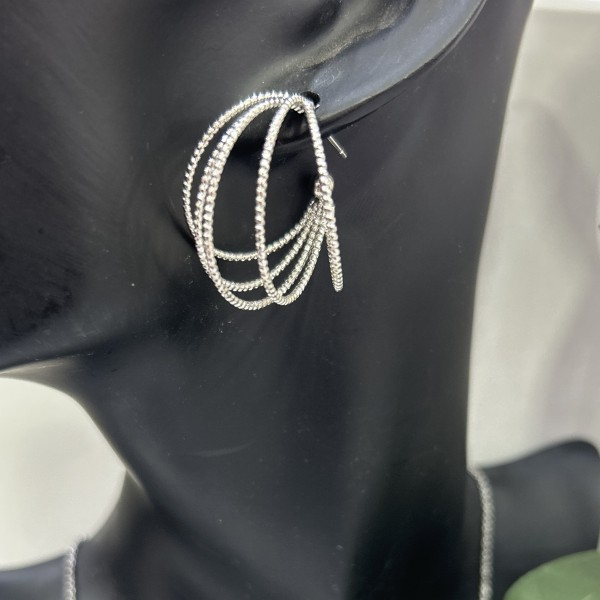 Boucles d'oreilles ESTRELLA  acier inoxydable argent