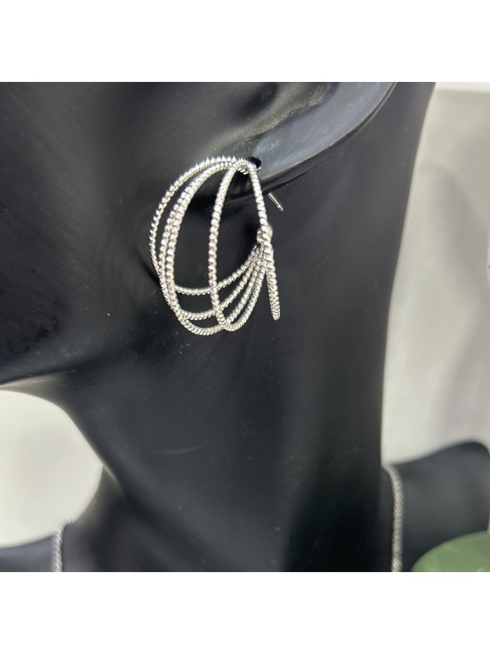 Boucles d'oreilles ESTRELLA  acier inoxydable argent