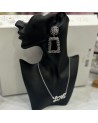 Boucles d'oreilles inspi gris anthracite grand format