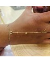 Chaine de main acier inoxydable or LAURINA