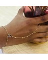 Chaine de main acier inoxydable or LAURINA