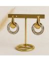 Boucles d'oreilles acier inoxydable or ANAIS