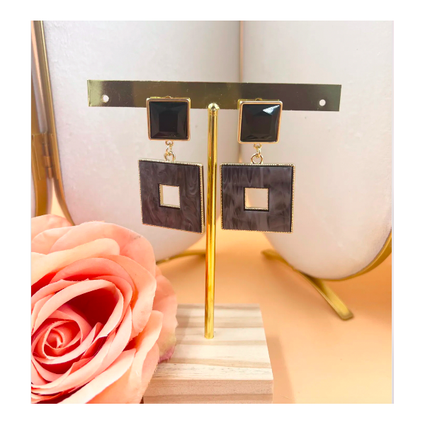 Boucles d'oreilles acier inoxydable ALMA