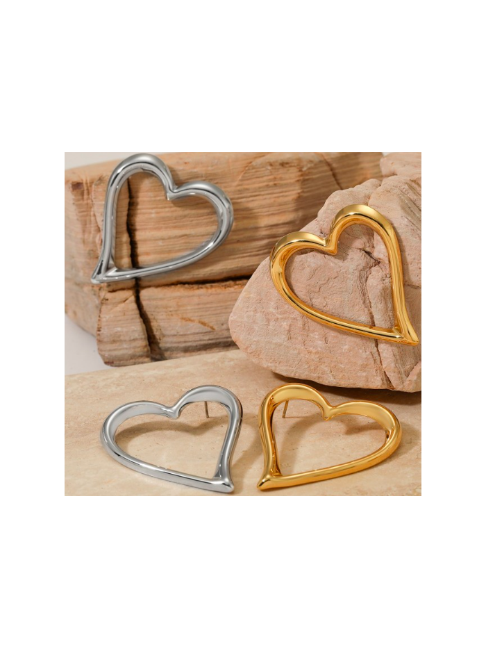 Boucles d'oreilles acier inoxydable or LOVELY