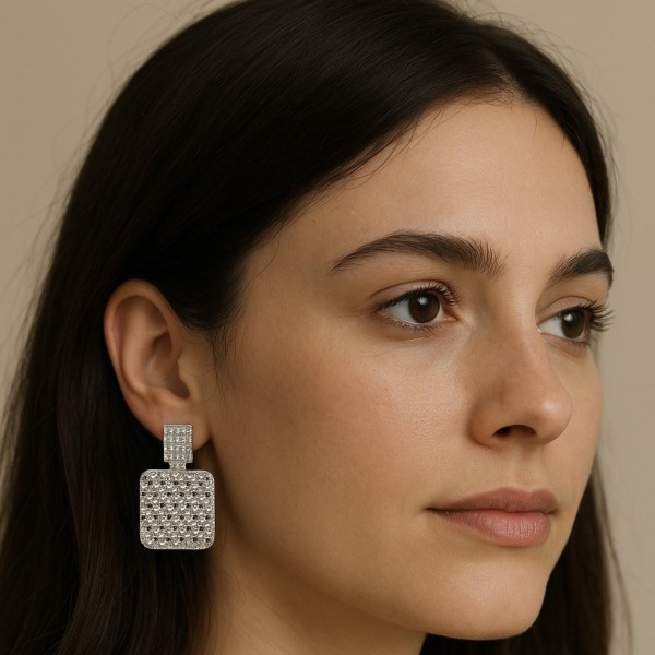 Boucles d'oreilles ESTRELLA  acier inoxydable argent