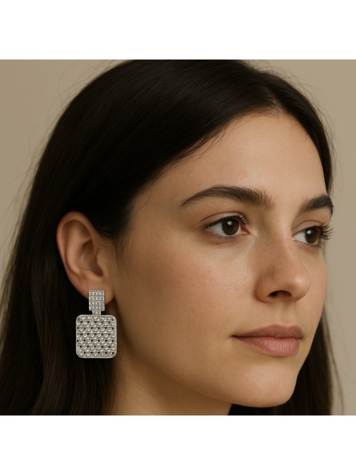Boucles d'oreilles ESTRELLA  acier inoxydable argent