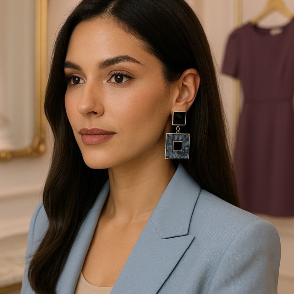 Boucles d'oreilles acier inoxydable ALMA