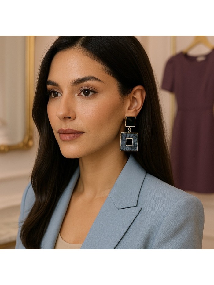 Boucles d'oreilles acier inoxydable ALMA