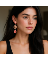 Boucles d'oreilles MONNAIE rose