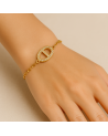Bracelet acier inoxydable or ORNELLA