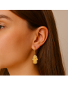 Boucles d'oreilles acier inoxydable or FATI