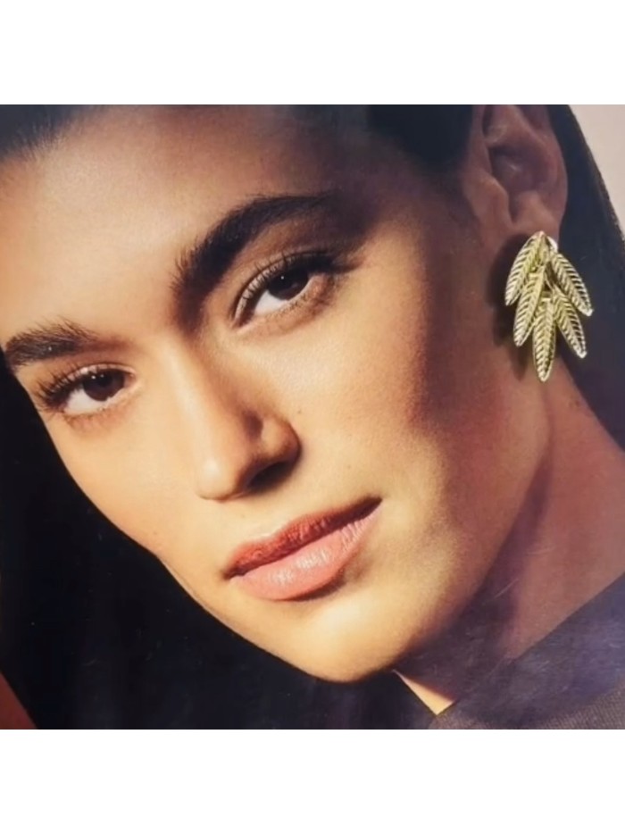 boucles d'oreilles à clip acier inoxydable or LYNE
