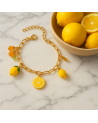 Bracelet charm CITRON et CERISE