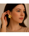 Boucles d'oreilles acier inoxydable or LEONIE