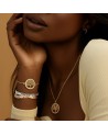 Collier arbre de vie acier inoxydable or LEANA