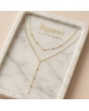 Collier multi rangs acier inoxydable or LEA