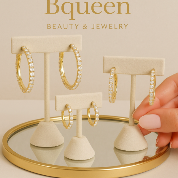 Boucles d'oreilles créoles acier Inoxydable et zirconium LOANA