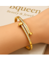Bracelet jonc acier inoxydable or WENDY
