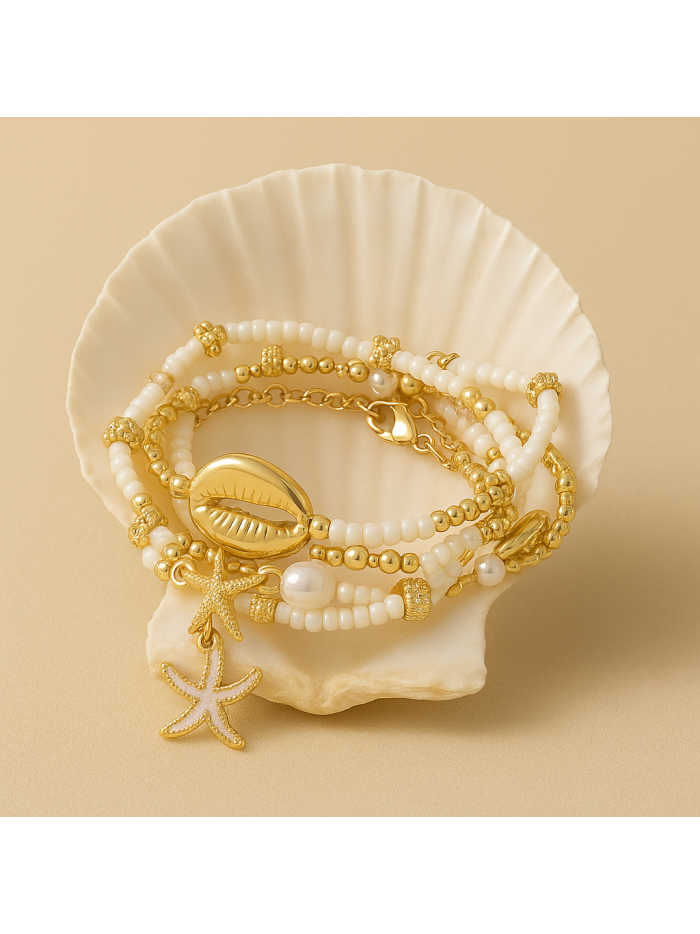 Bracelets coquillages fantaisie LOUISA