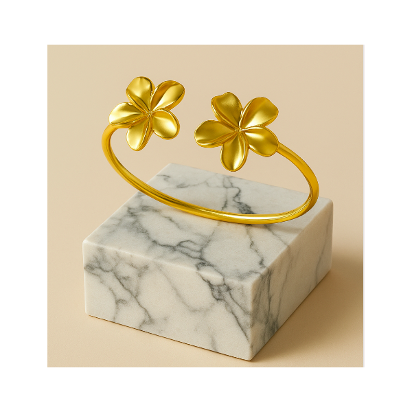 Bracelet  jonc en acier inoxydable or LYS
