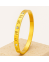 Bracelet  jonc en acier inoxydable or ROMAIN