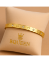 Bracelet  jonc en acier inoxydable or LOVE SHINE