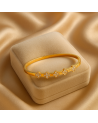 Bracelet  jonc en acier inoxydable or FLORA SHINE