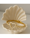 Bracelet  jonc en acier inoxydable or LOVE SHINE