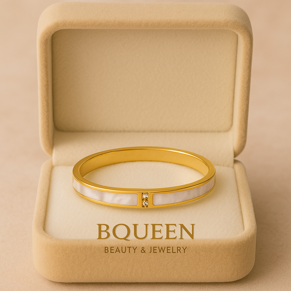 Bracelet  jonc en acier inoxydable or LORENE