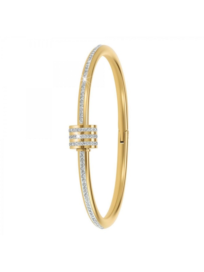 Bracelet  jonc en acier inoxydable or LOELIA