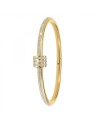 Bracelet  jonc en acier inoxydable or LOELIA
